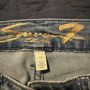 Seven women’s jeans, with wide cuff.